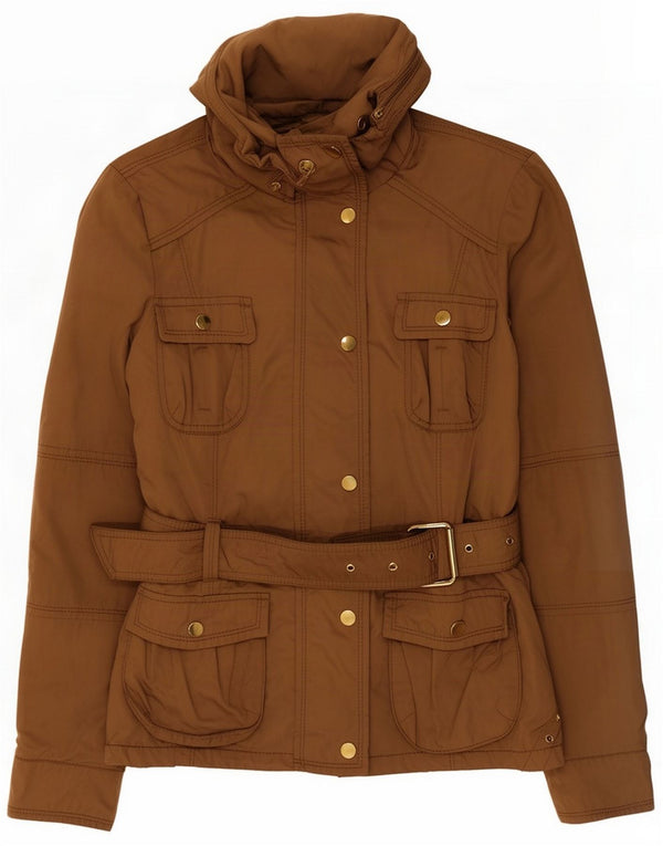 Vintage γυναικείο κουκούλα Utility Jacket UK 12 Medium Brown