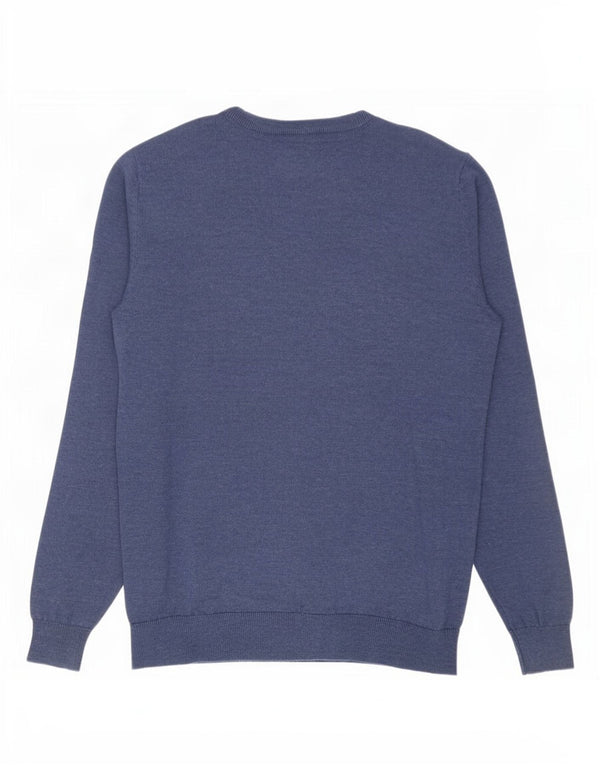 Petrol Industries Mens Crew Neck Jumper Sweater Medium Navy Blue Pinstripe