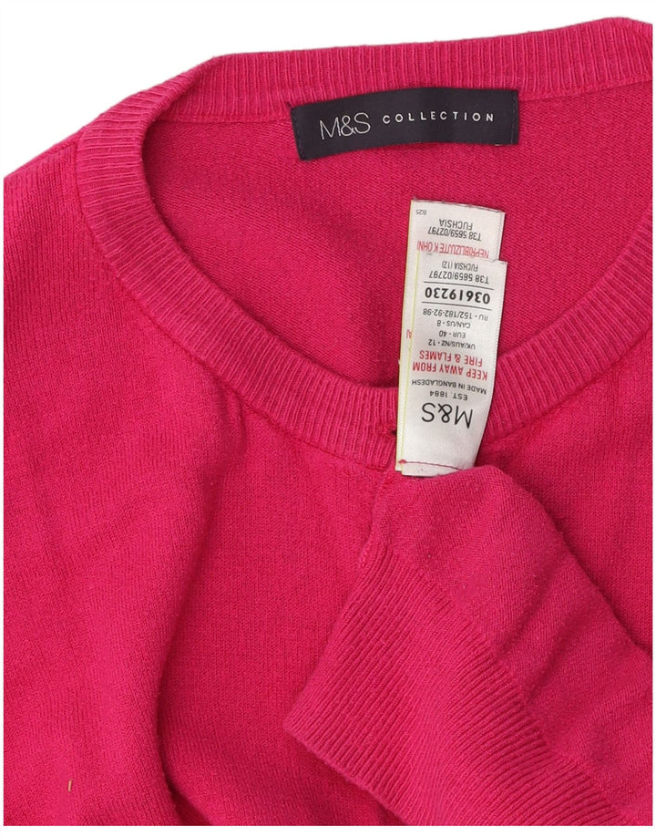 Marks & Spencer Γυναικεία ζακέτα πουλόβερ UK 12 μεσαία ροζ βισκόζη