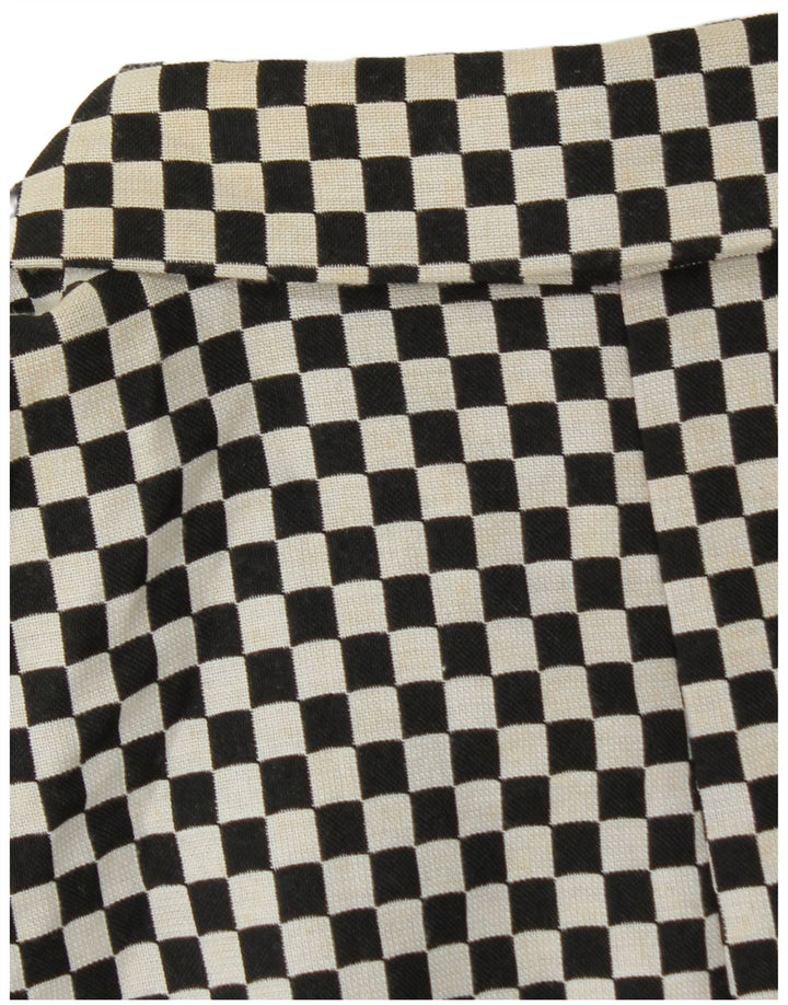 Zara Γυναικείο Μπουφάν Blazer με διπλό στήθος Crop UK 6 XS Μαύρο γεωμετρικό