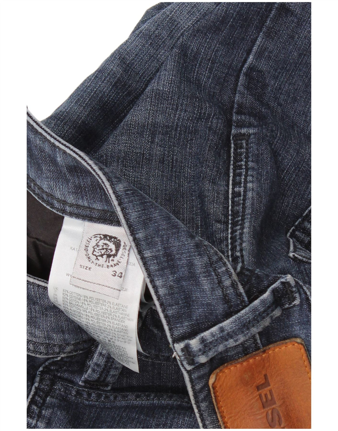 DIESEL Γυναικείο ίσιο τζιν W34 L34 Navy Blue Cotton