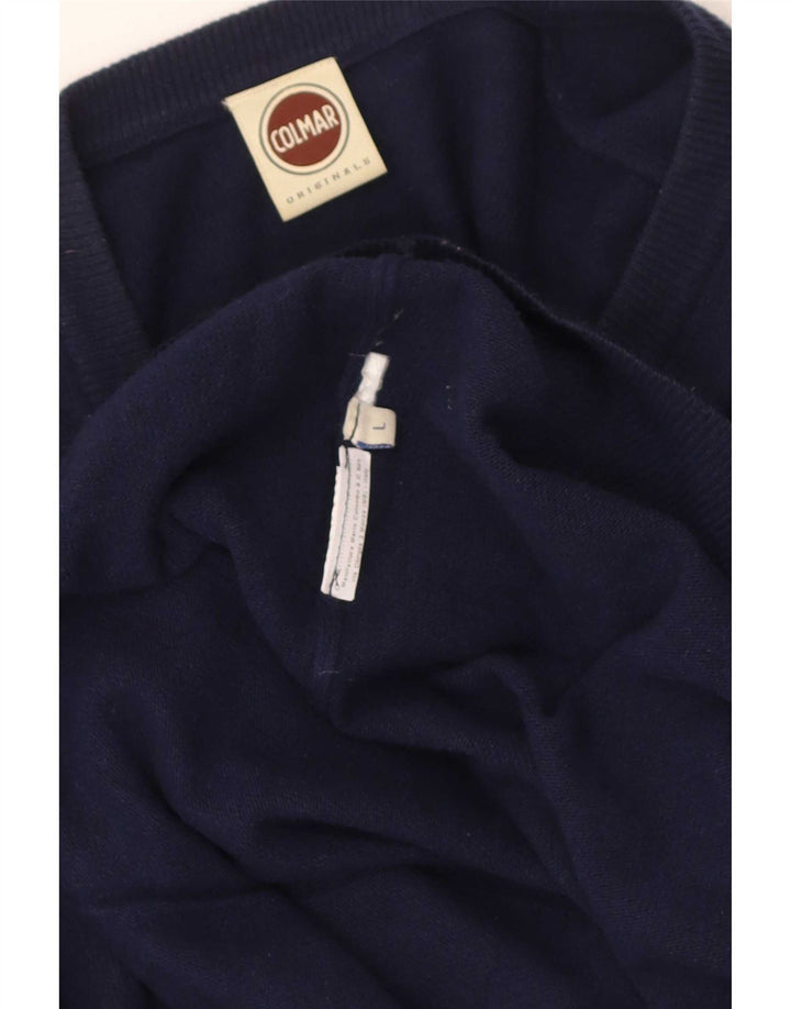 Γυναικείο πουλόβερ Colmar με V λαιμόκοψη UK 16 Large Navy Blue