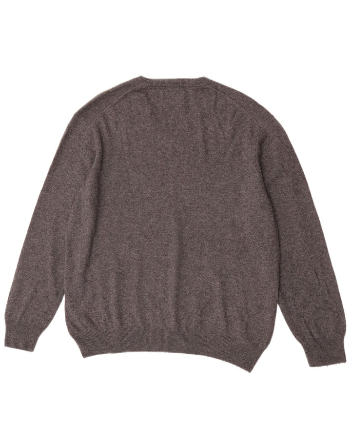 Ανδρικό πουλόβερ Marks & Spencer Blue Harbor με V-Neck Jumper XL Γκρι μαλλί