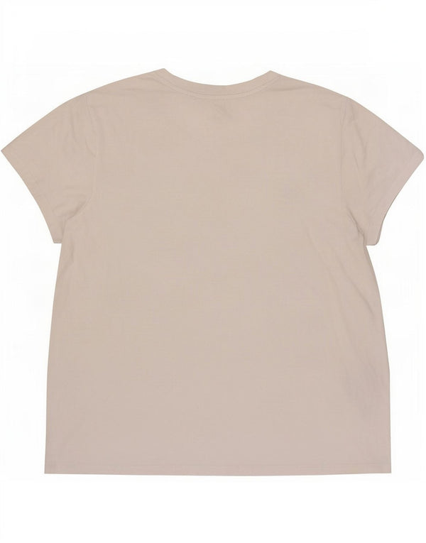 Γυναικείο T-Shirt Levi's Top UK 16 μεγάλο λευκό βαμβακερό