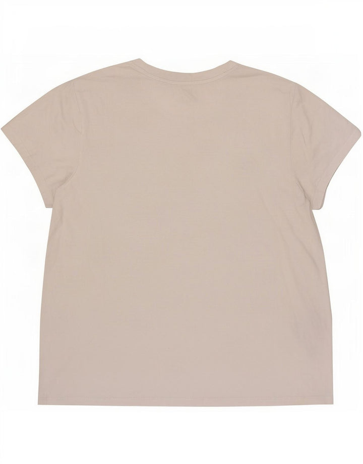 Γυναικείο T-Shirt Levi's Top UK 16 μεγάλο λευκό βαμβακερό