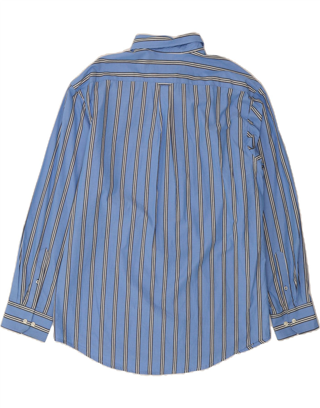 IZOD Mens Shirt XL Blue Striped Cotton Vintage Izod and Second-Hand Izod from Messina Hembry 