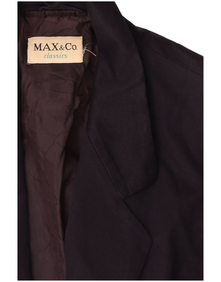 Max & Co. Γυναικείο σακάκι 2 κουμπιών UK 12 Medium Navy Blue Cotton
