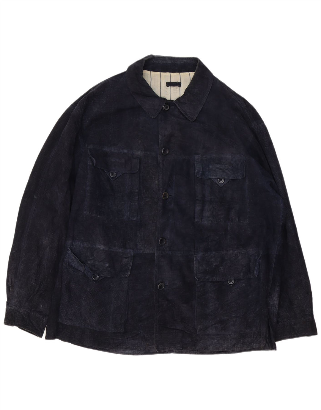 Ανδρικό Suede Jacket Luciano Soprani IT 60 5XL Δερμάτινο Navy Blue