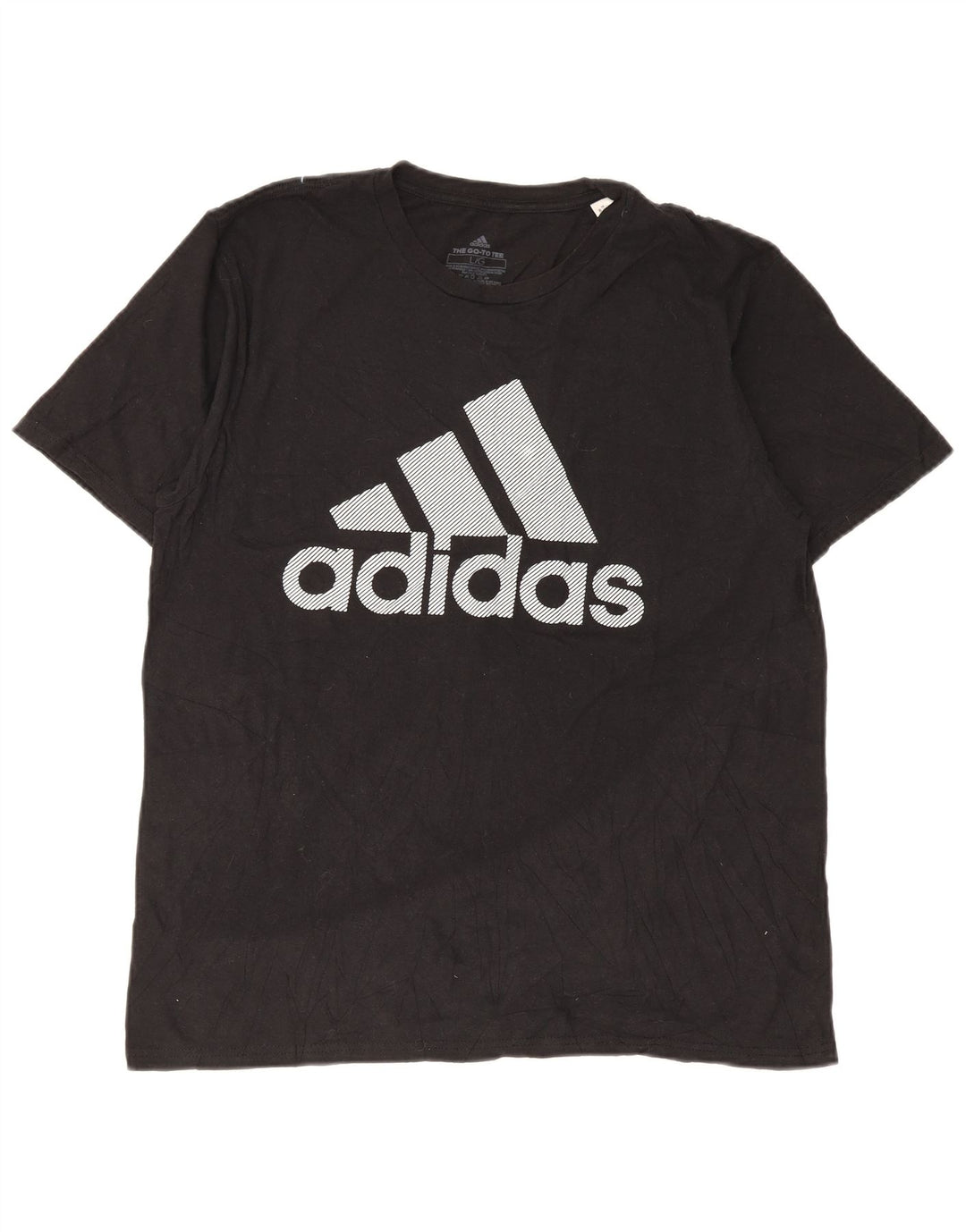 Ανδρικό γραφικό T-Shirt Adidas Top Large Μαύρο