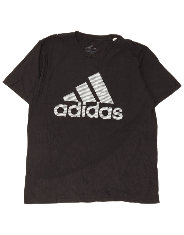 Ανδρικό γραφικό T-Shirt Adidas Top Large Μαύρο