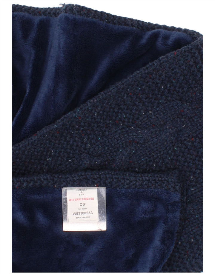 Γυναικείο πλεκτό ορθογώνιο φουλάρι Superdry One Size Navy Blue Flecked Winter