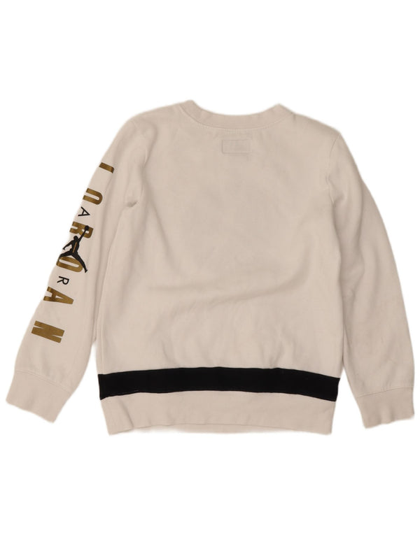 Jordan Boys Graphic Hoodie Jumper 10-11 ετών Μέτριο λευκό βαμβακερό