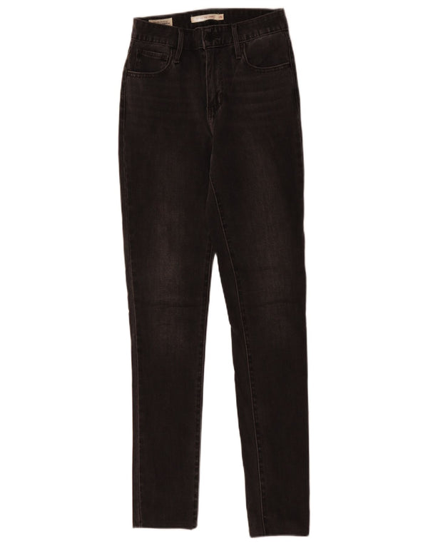 LEVI'S Γυναικείο 721 Ψηλό Skinny Jeans W26 L30 Γκρι βαμβακερό