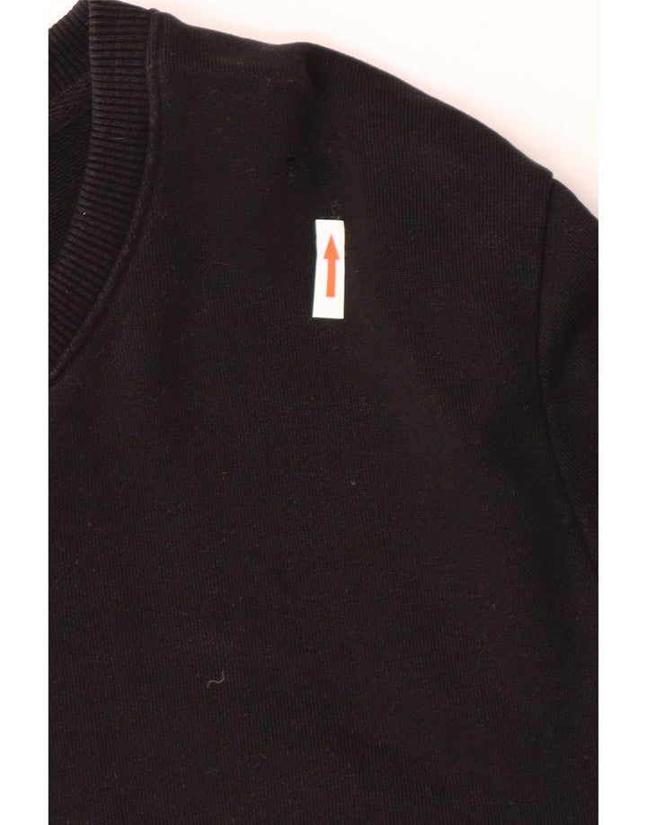 Zara Ανδρικό Φούτερ Jumper Μεγάλο Μαύρο Βαμβακερό