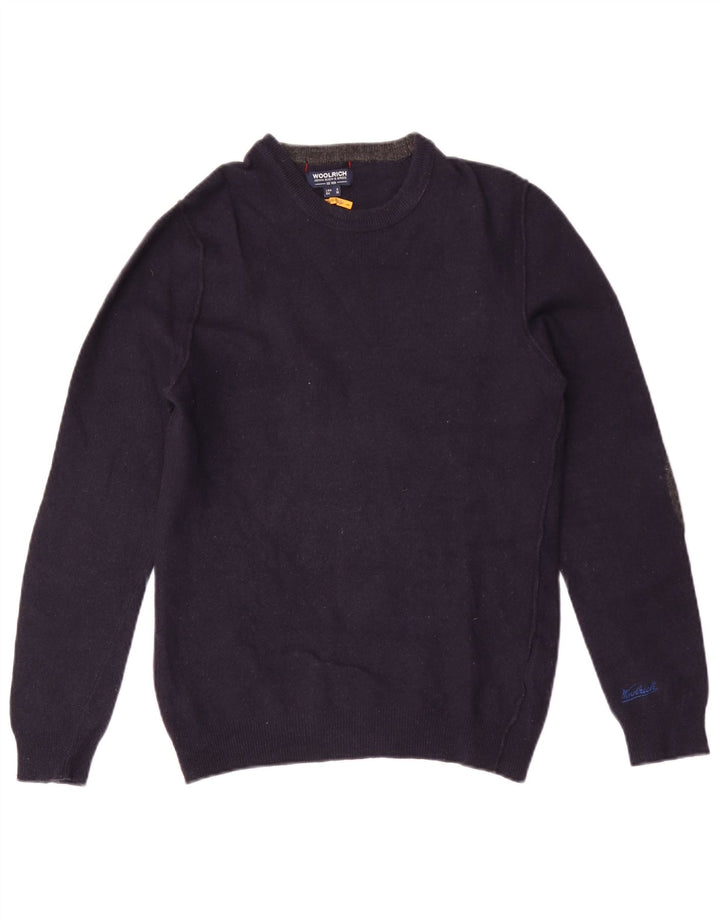 Ανδρικό πουλόβερ Woolrich Crew Neck Jumper Μικρό μάλλινο Navy Blue