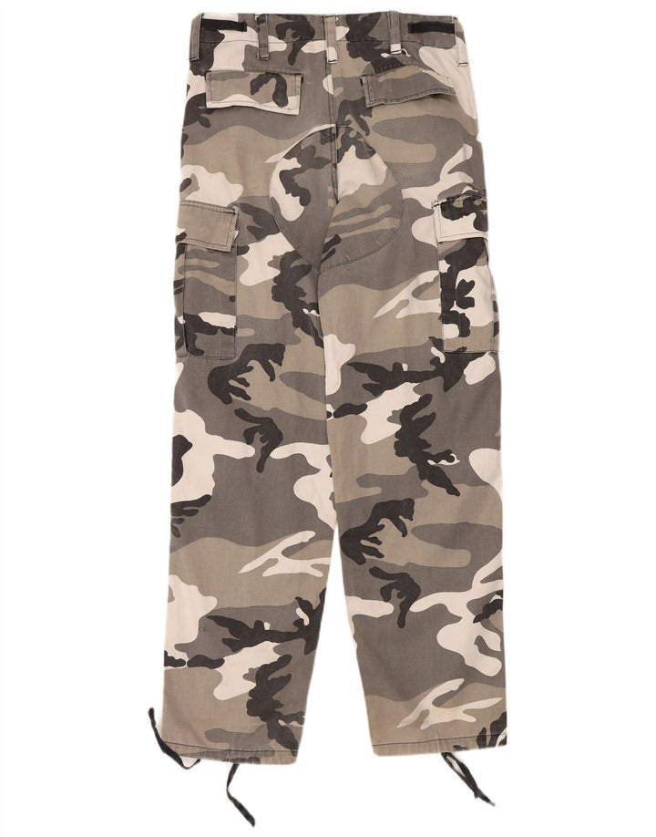 VINTAGE Ανδρικό κανονικό παντελόνι Cargo Small W31.5 L32.5 Grey Camouflage