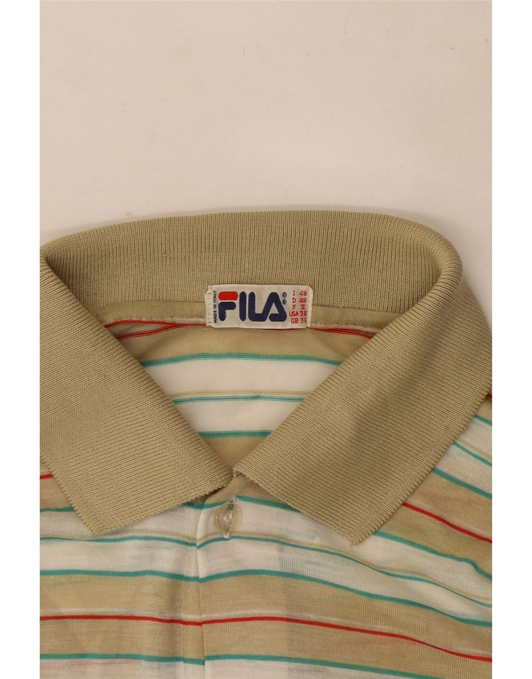 Fila Ανδρικό πουκάμισο πόλο UK 36 Μικρό πολύχρωμο ριγέ