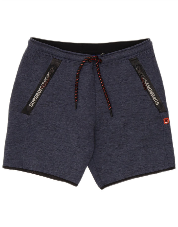 Ανδρικό αθλητικό σορτς Superdry μεγάλο μπλε ναυτικό πολυεστέρα