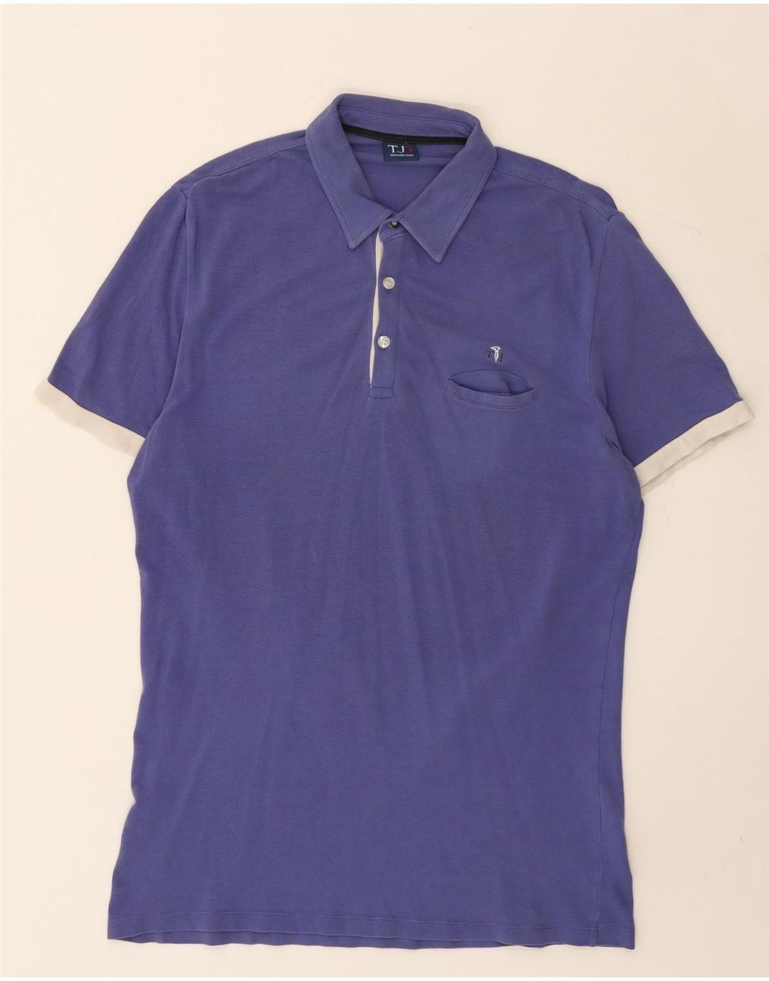 Trussardi Jeans Ανδρικό Πόλο Μπλουζάκι Μεγάλο Μωβ