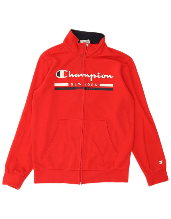 Champion Boys Graphic αθλητική φόρμα Top Jacket 11-12 Years Large Red