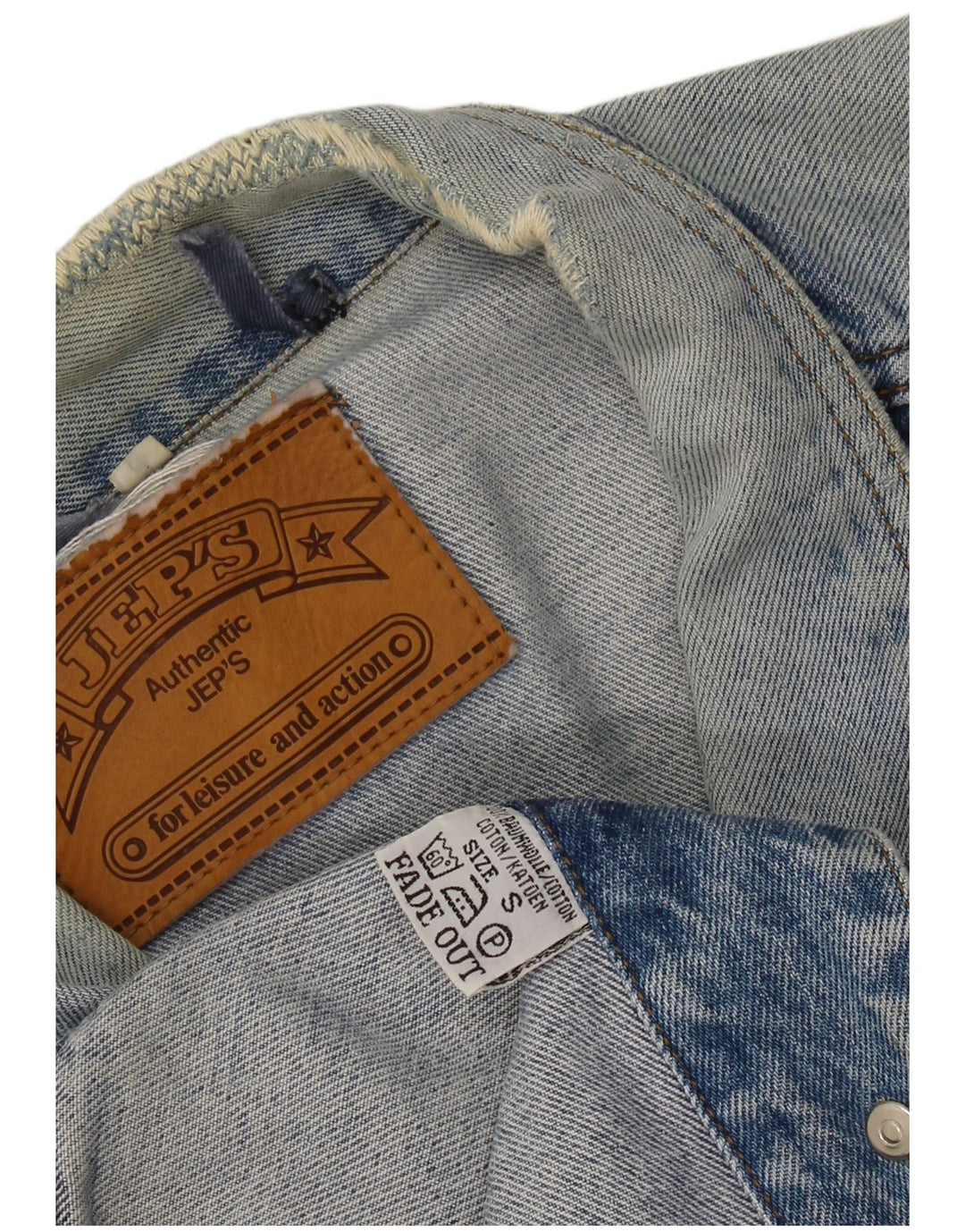 JEP'S Γυναικείο Τζιν Μπουφάν UK 10 Small Blue Cotton