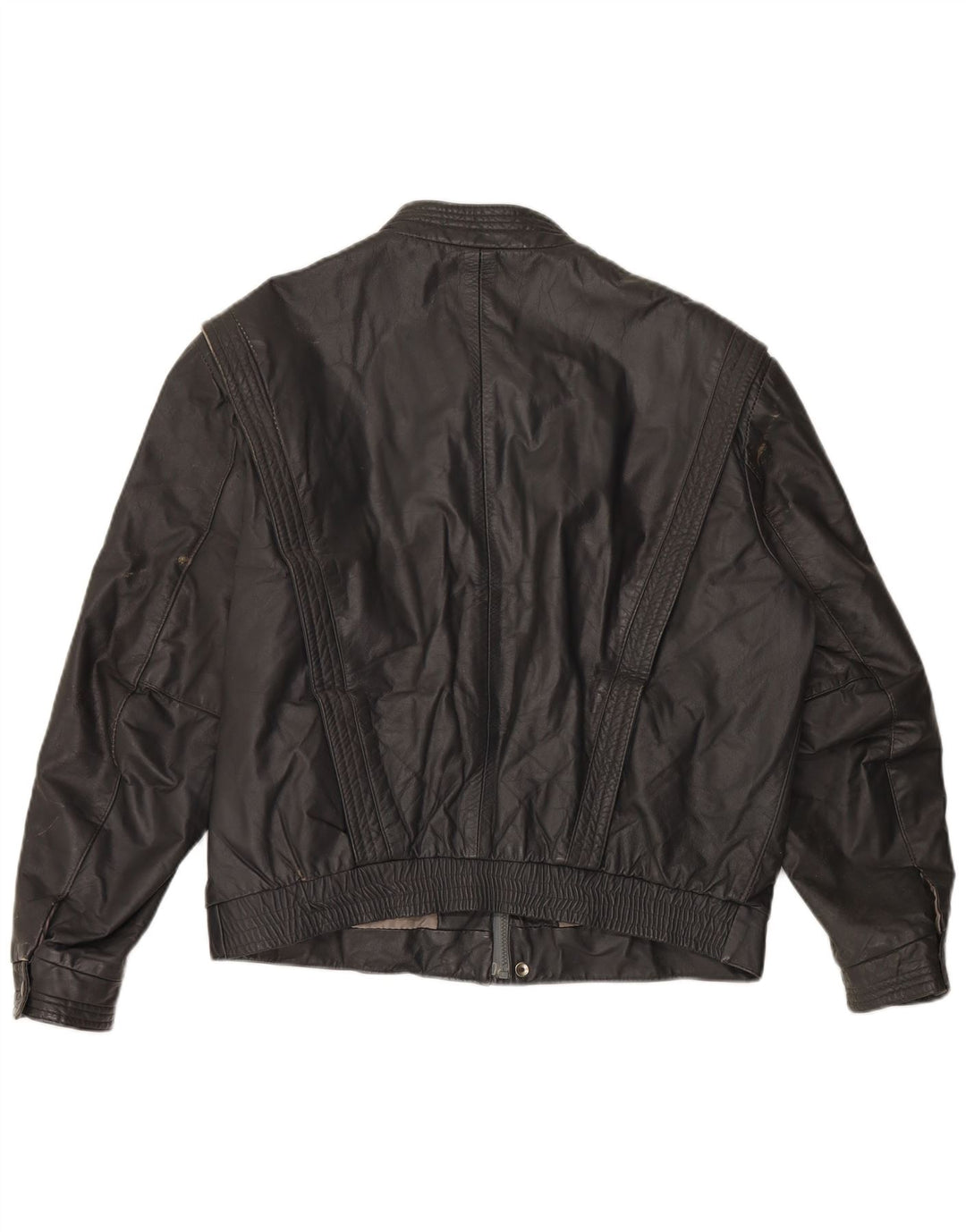 VINTAGE Ανδρικό Δερμάτινο Μπουφάν UK 40 Large Grey Leather