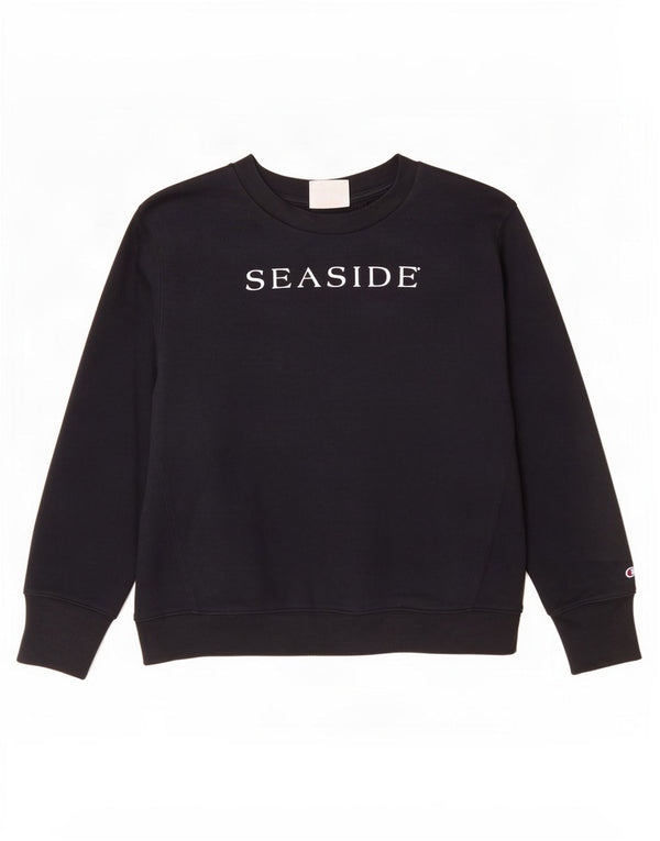 Champion Womens Seaside Graphic Φούτερ Jumper UK 18 XL Navy Blue