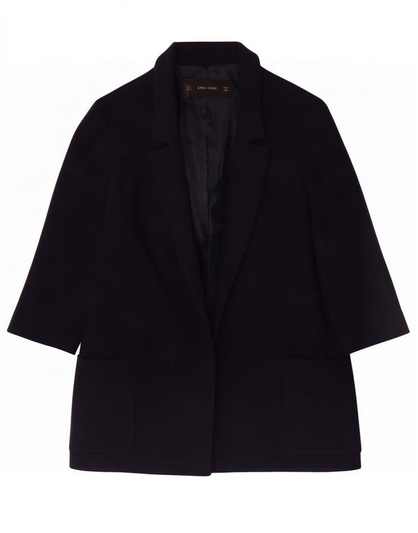 Zara Γυναικείο μπουφάν με ανοιχτό μανίκι 3/4 UK 10 Small Navy Blue