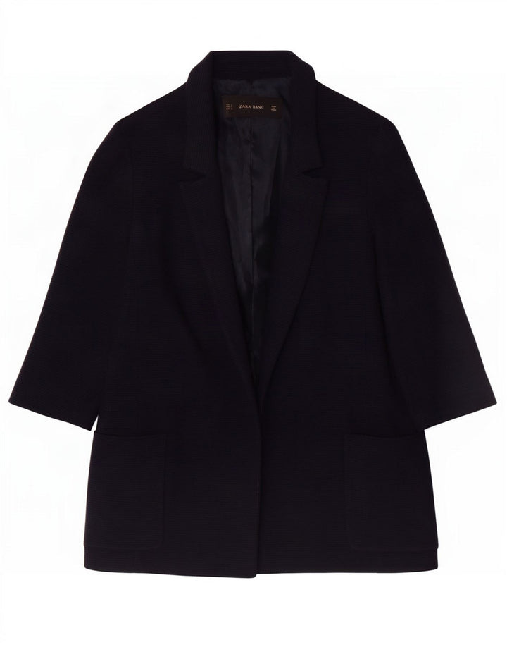 Zara Γυναικείο μπουφάν με ανοιχτό μανίκι 3/4 UK 10 Small Navy Blue