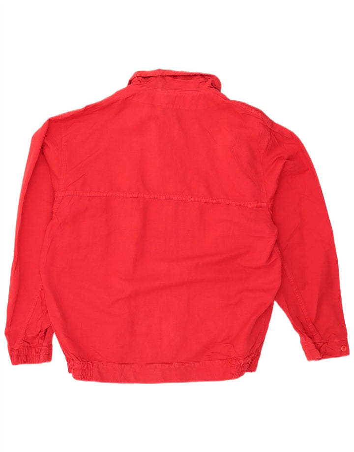 Vintage Ανδρικό Bomber Jacket UK 40 μεγάλο κόκκινο βαμβακερό