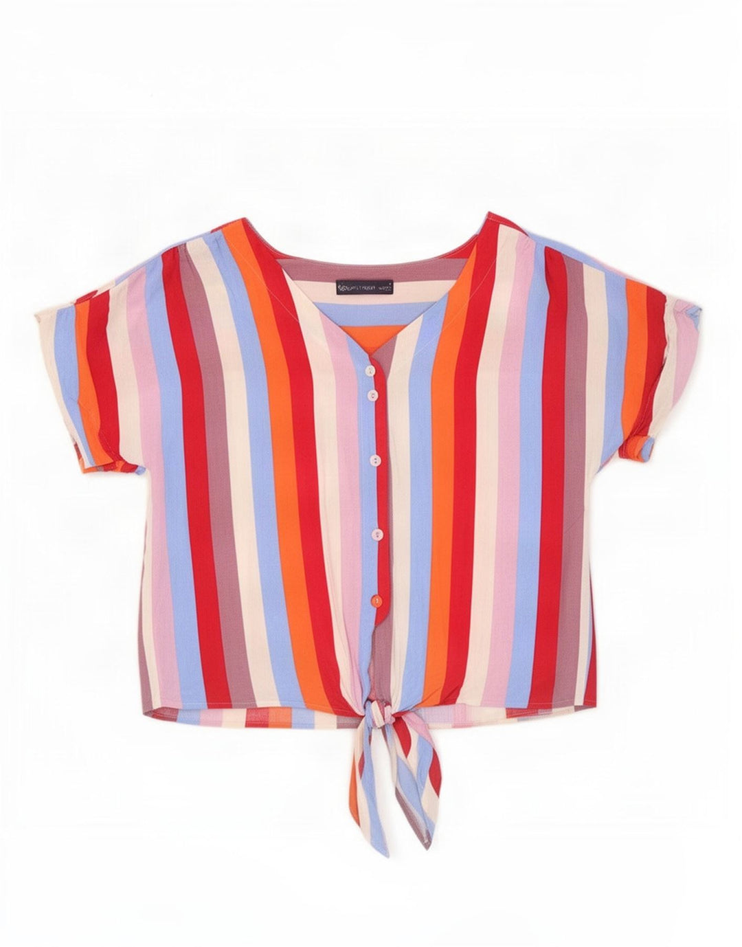 Marks & Spencer Γυναικεία Crop Μπλούζα UK 10 Small Πολύχρωμη