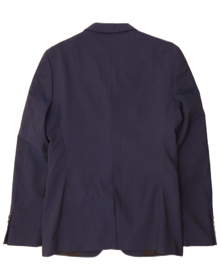 Zara Ανδρικό σακάκι μπλέιζερ με 2 κουμπιά EU 48 Medium Navy Blue Polyester