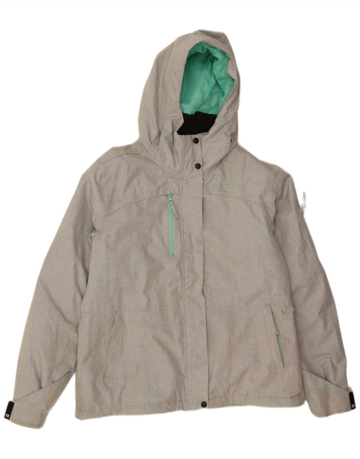Γυναικείο Animal Windbreaker Jacket UK 16 Large Green Houndstooth Polyester