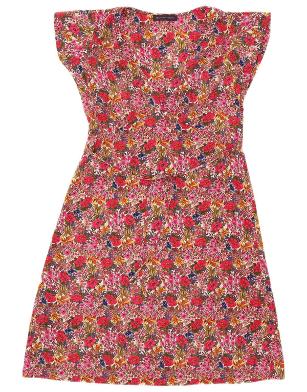 Marks & Spencer Γυναικείο φόρεμα A-Line UK 10 Small Pink Floral Polyester