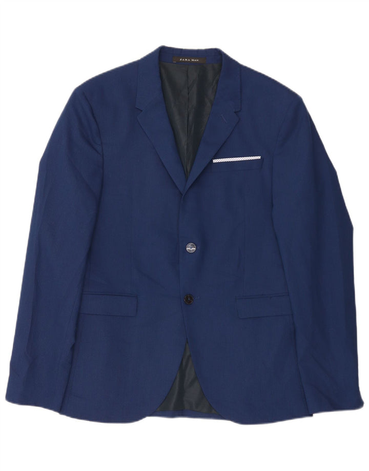 Zara Ανδρικό μπλέιζερ με 2 κουμπιά μπουφάν EU 50 Medium Blue
