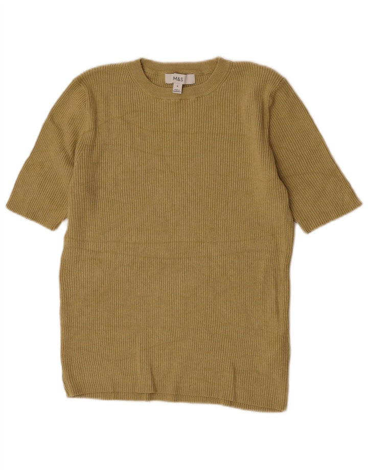 Marks & Spencer Γυναικείο T-Shirt Top 12 μεσαία μπεζ βισκόζη