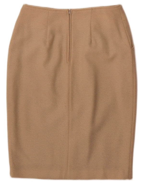Γυναικεία Pencil Φούστα Benetton IT 38 XS W25 Μπεζ μαλλί