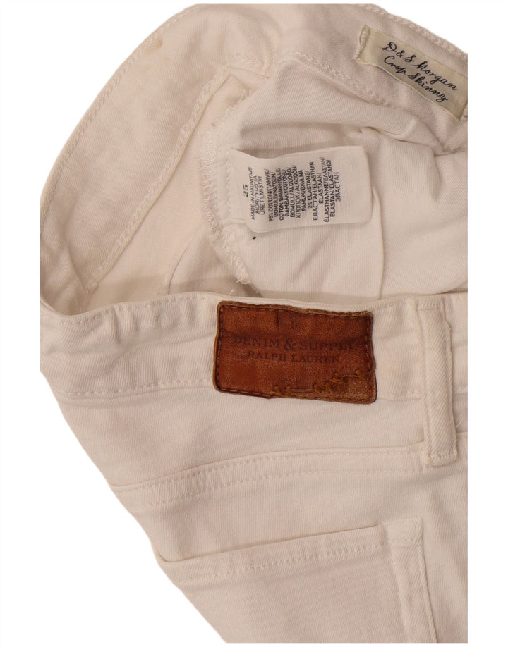 Ralph Lauren Γυναικείο Slim Jeans W25 L25 Λευκό βαμβακερό