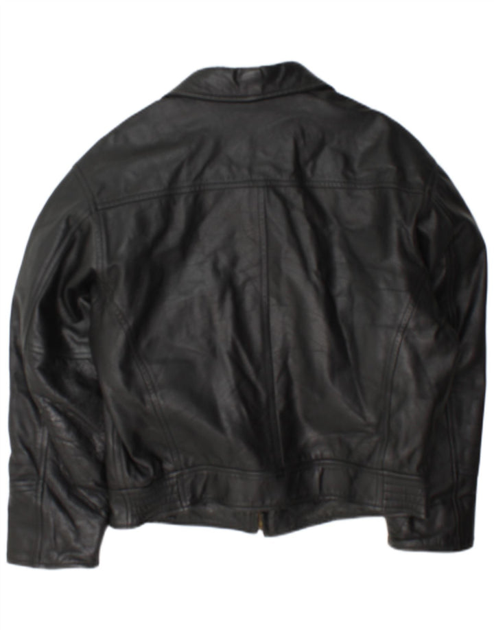 Jeanseria Del Corso Ανδρικό Δερμάτινο Μπουφάν UK 36 Small Black