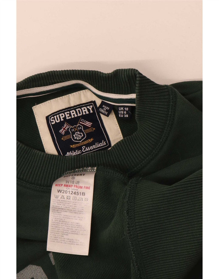 Superdry Γυναικείο Φούτερ με γραφικό μεγάλο μέγεθος Jumper UK 10 Small Green