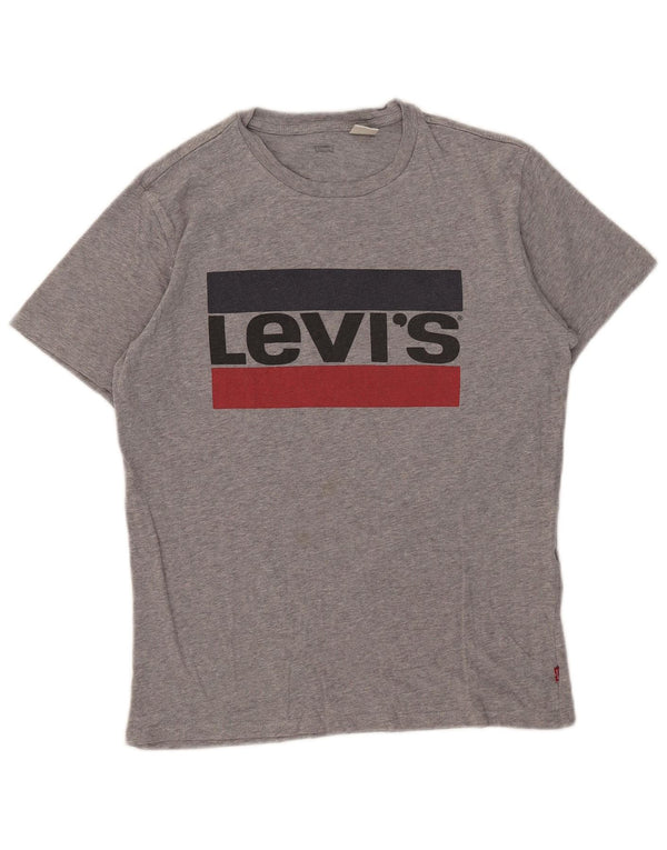 Γυναικείο γραφικό μπλουζάκι Levi's Top UK 10 Small Grey Flecked Cotton