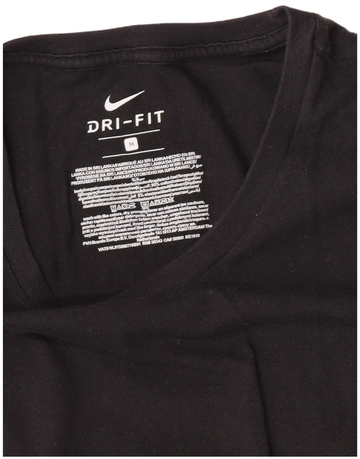 Ανδρικό T-Shirt Nike Dri Fit, μεσαίο μαύρο βαμβακερό