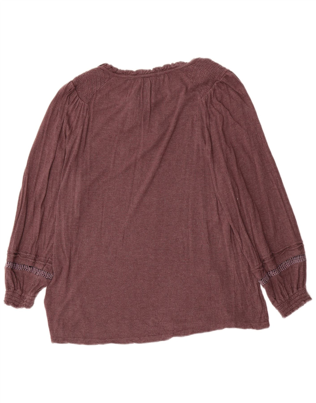 FAT FACE Γυναικεία υπερμεγέθη μακρυμάνικη μπλούζα τοπ 10 μικρές καφέ βισκόζη