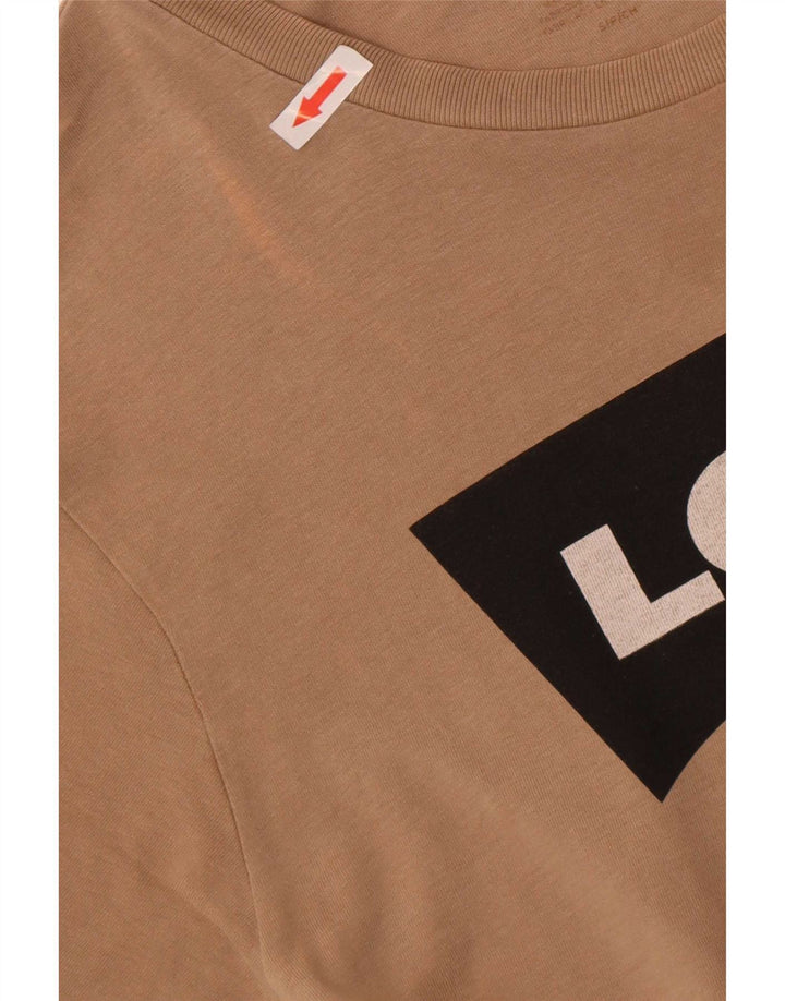 Ανδρικό γραφικό T-Shirt Levi's Top Μικρό καφέ βαμβακερό