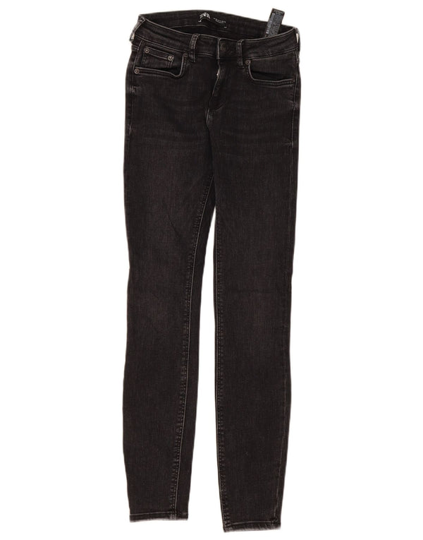Zara Γυναικείο Skinny Jeans EU 36 XS W26 L28 Μαύρο βαμβακερό