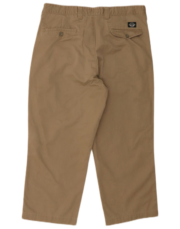 Dockers Mens Crop Pegged Chino Παντελόνι W36 L25 Χακί Βαμβακερό