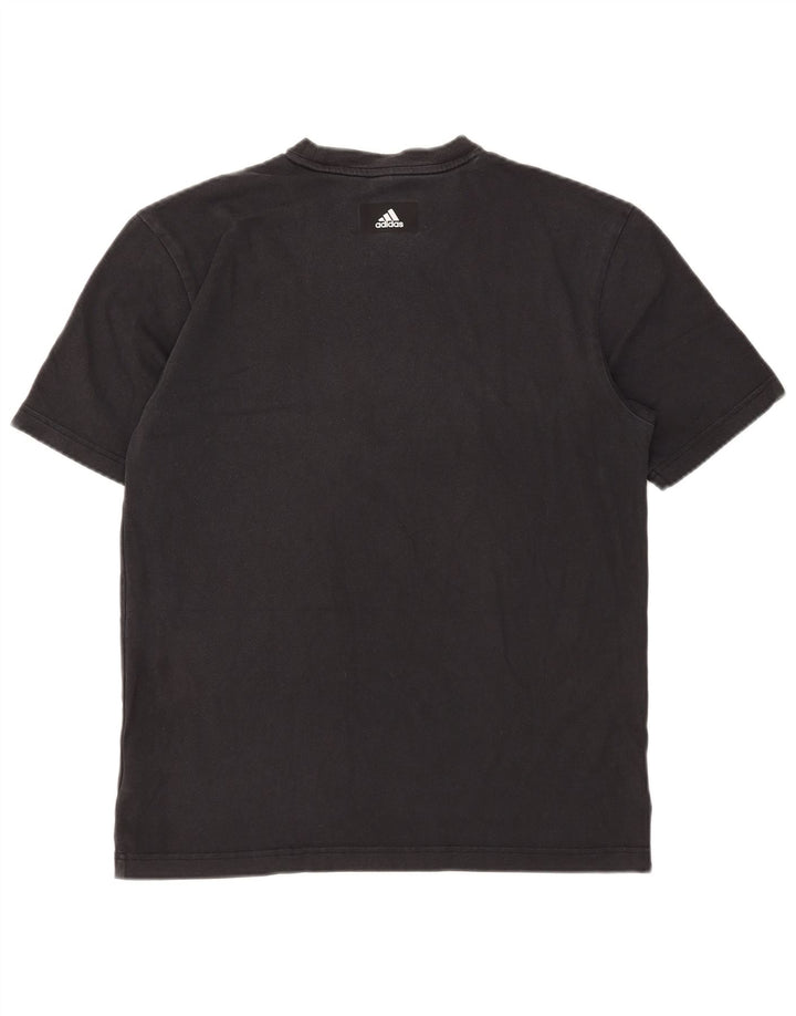 Ανδρικό γραφικό T-Shirt Adidas Top Μεσαίο μαύρο βαμβακερό