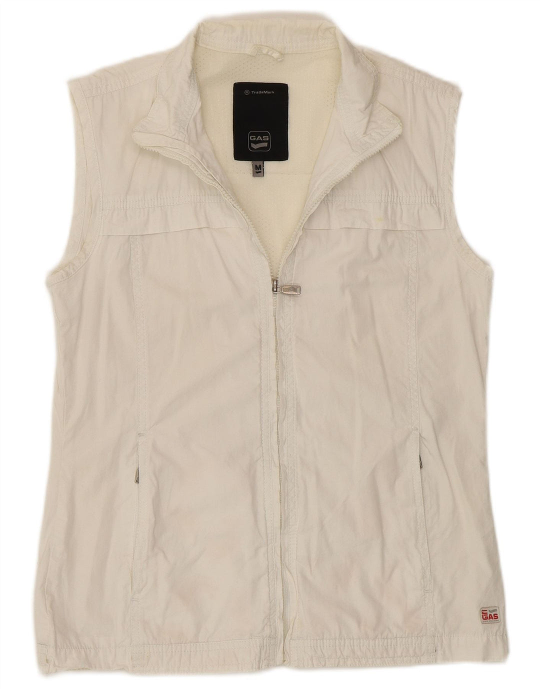 Γυναικεία αμάνικη αθλητική φόρμα Gas Top Jacket UK 14 Μεσαίο λευκό βαμβακερό
