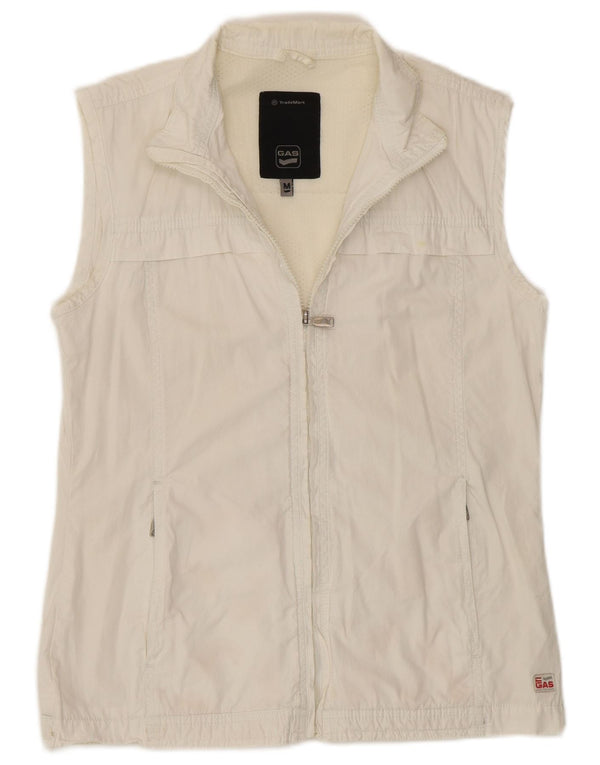 Γυναικεία αμάνικη αθλητική φόρμα Gas Top Jacket UK 14 Μεσαίο λευκό βαμβακερό