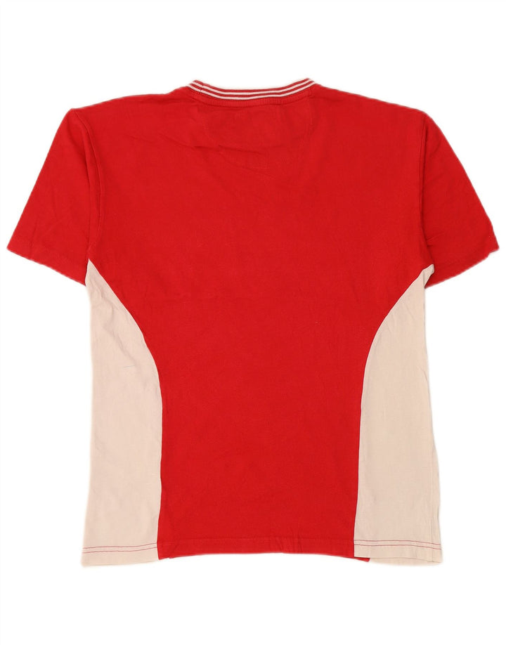 Ανδρικό γραφικό T-Shirt FILA Top Small Red Colourblock Βαμβακερό